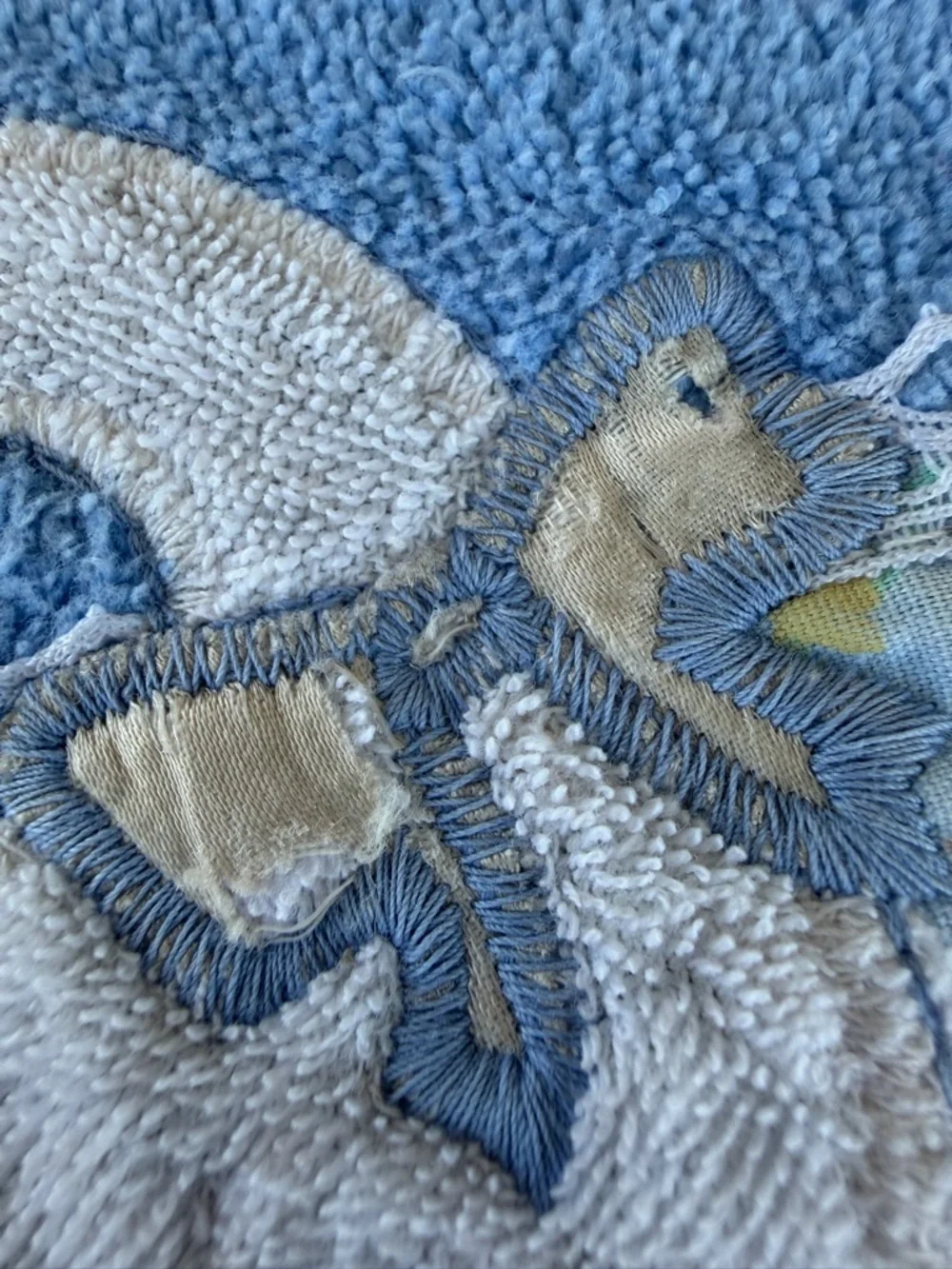 VTG Country Goose 3-Piece Bath Towel Set Blue Farmhouse Cottage RA Briggs FLAW - Picture 16 of 16